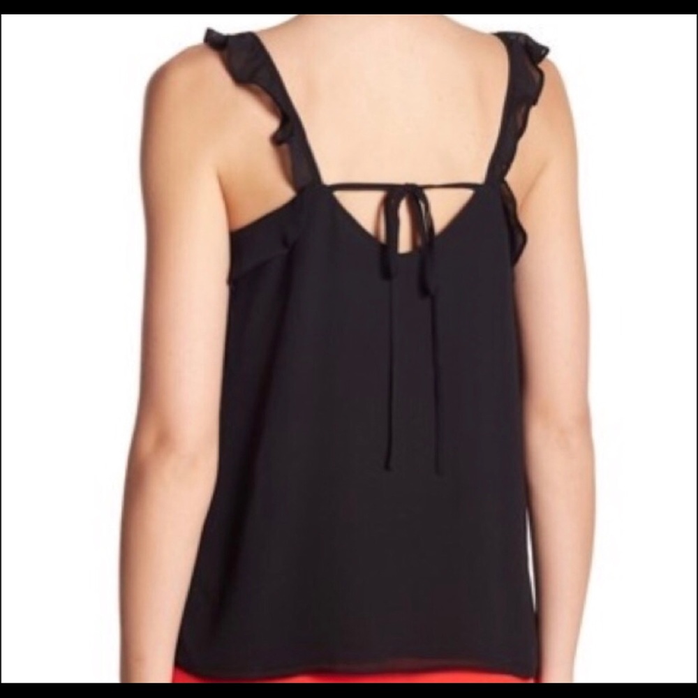 New! Beautiful Black Blouse ruffle tank - Picture 4 of 7